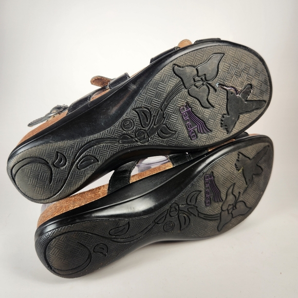DANSKO Women's Jameson Sandal 7 EU 37 Black Leather Slingback Comfort Shoe - Picture 3 of 10